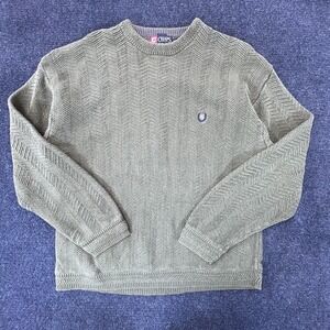 Chaps Ralph Lauren Sweater Mens Medium Chevron Knit Pullover Crewneck Casual